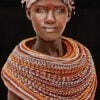 Gobelinbild Samburu Girl – Black handgefertigt in Deutschland