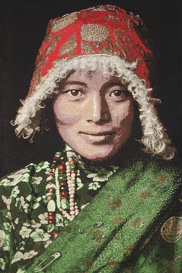 Gobelinbild Tibetan handgefertigt in Deutschland