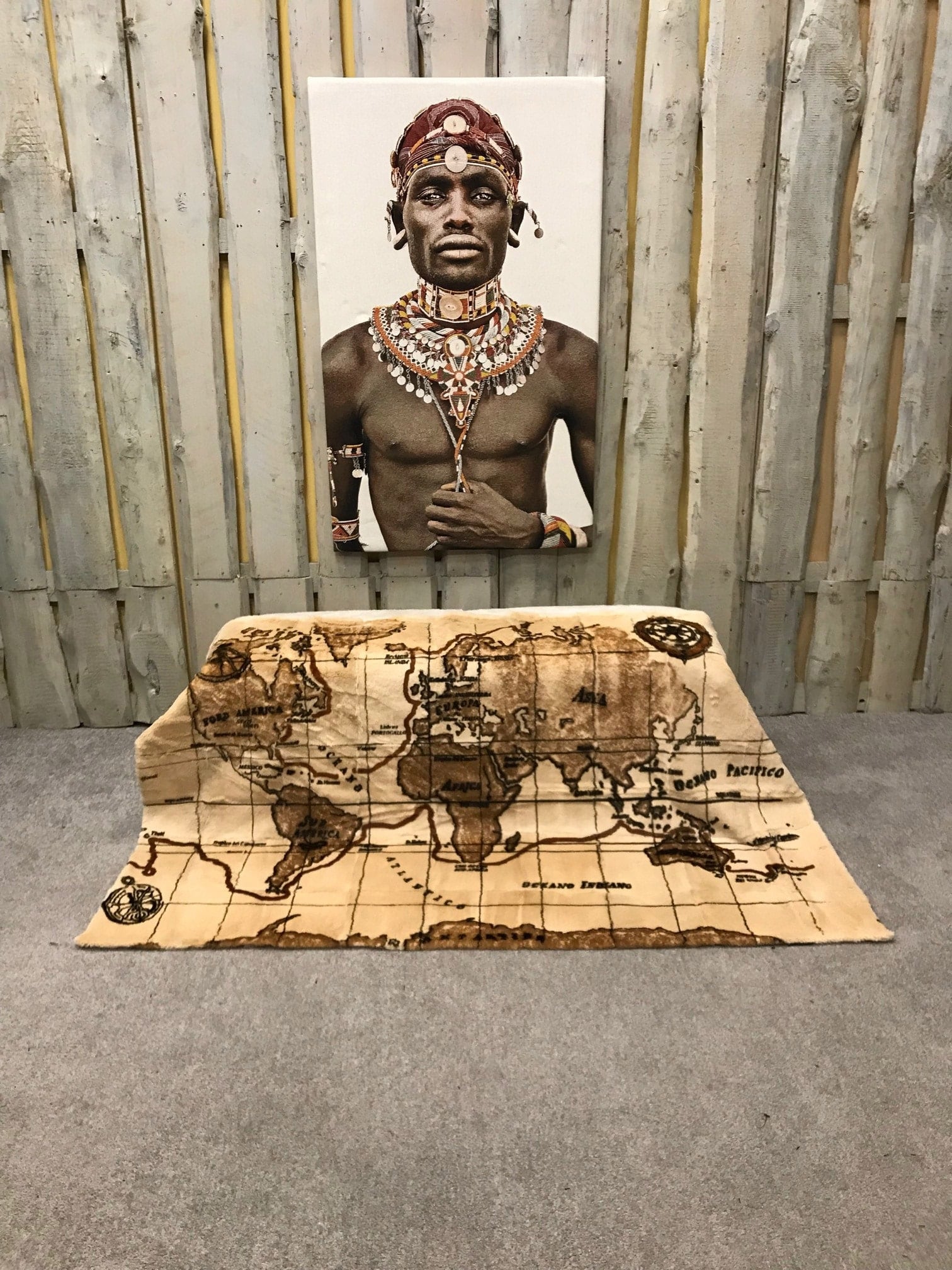 Kanin Decke geschoren Weltkarte