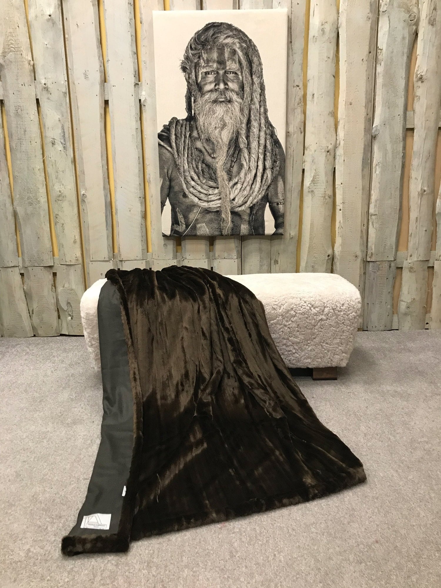 Webpelzdecke "Cascade" schokobraun 1 Webpelzdecke "Cascade" schokobraun