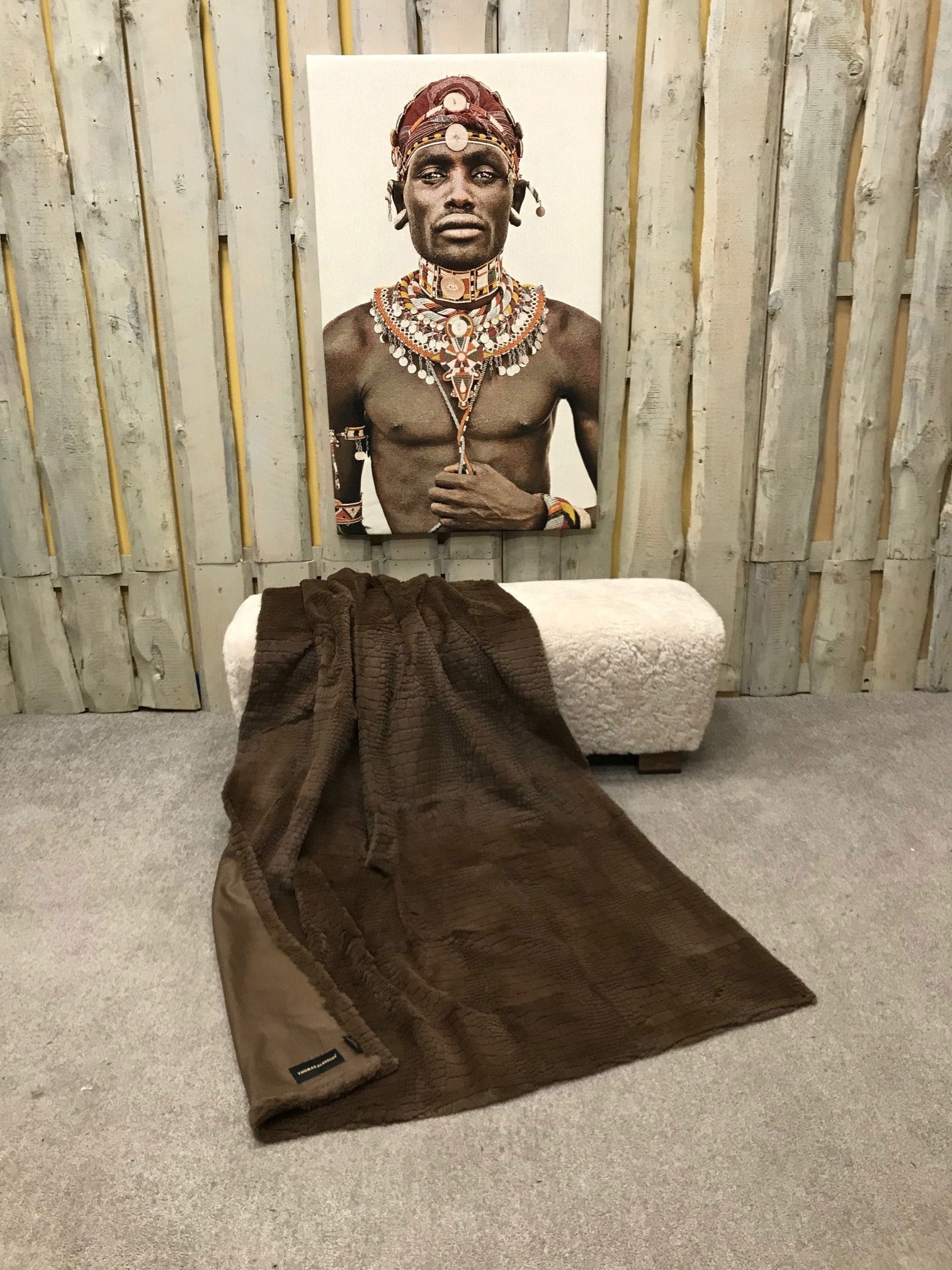 Krokokanin Decke braun