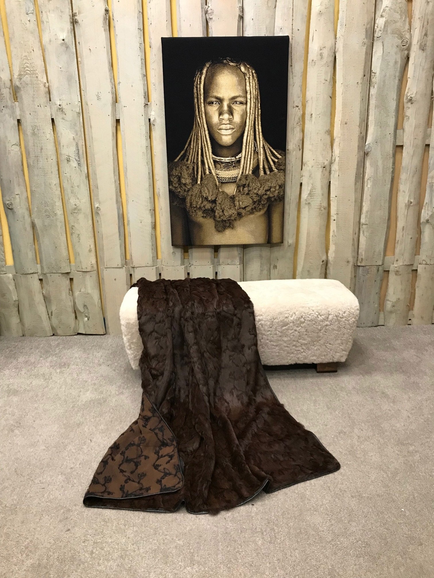 Langhaarkanin Decke veloutiert 1 Langhaarkanin Decke veloutiert