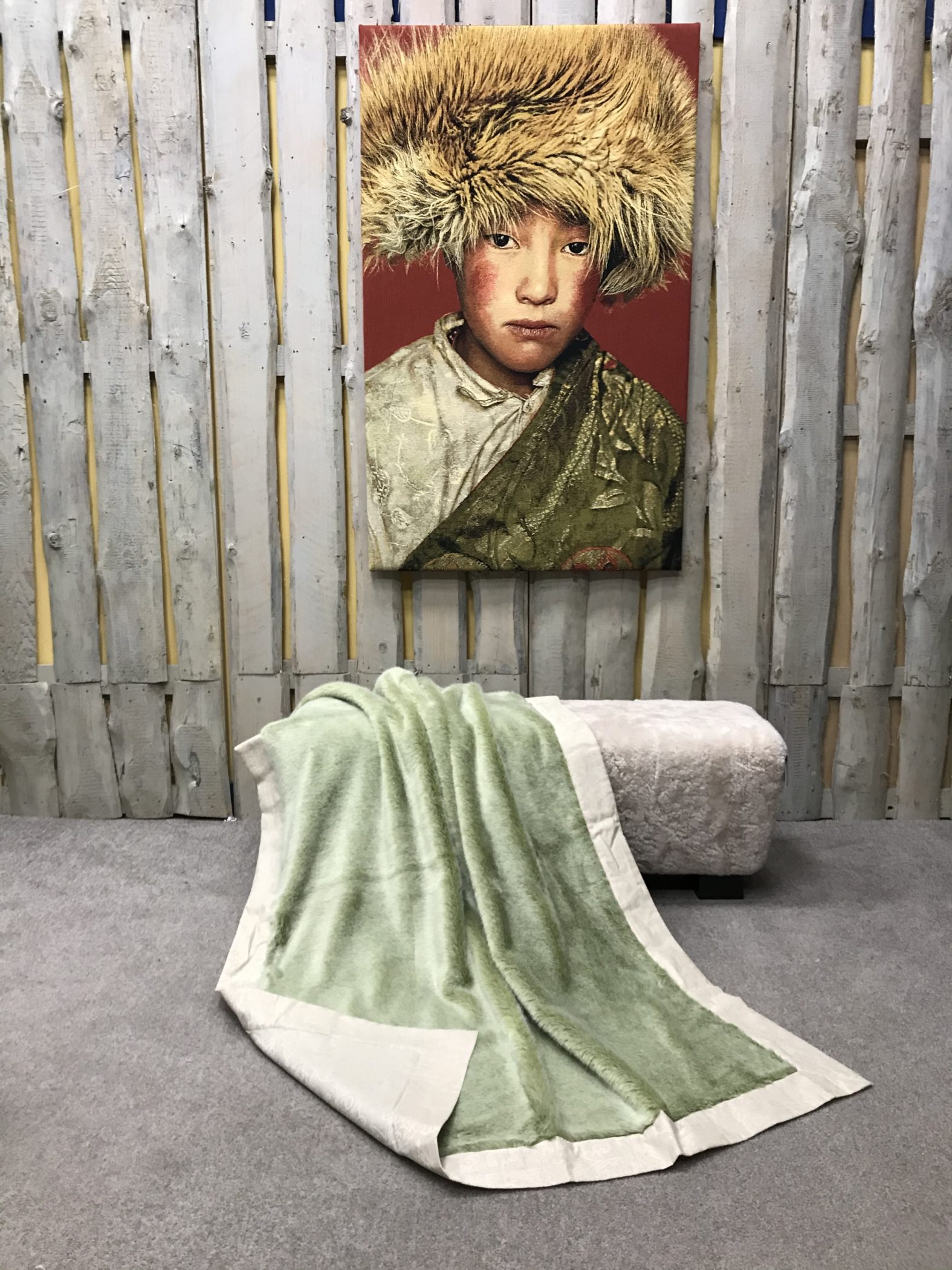 Webpelzdecke "Megeve grün"