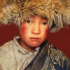 Gobelinbild Tibetan Boy – Terra handgefertigt in Deutschland